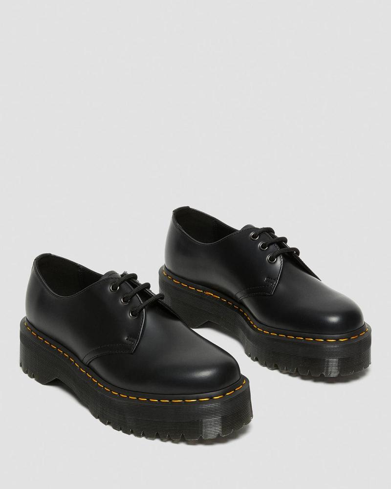 Zapatos Plataforma Dr Martens 1461 Smooth Cuero Hombre Negros | MX 193WNB